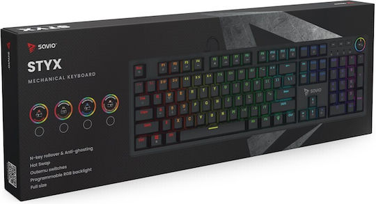 Savio STYX Gaming KeyPad με Outemu Red διακόπτες και RGB φωτισμό (Αγγλικό US)