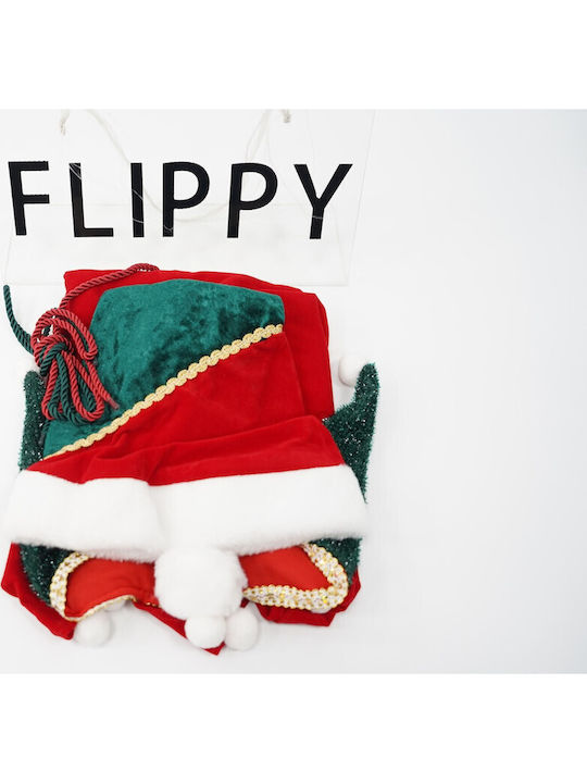 Costum De Crăciun Fete Elful Roșu Flippy Catifea 4 6 Ani