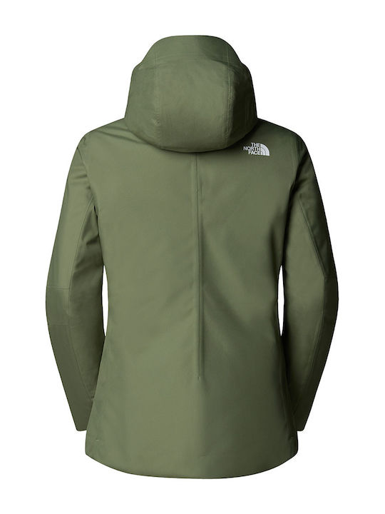 Quest Insulated Women's Lifestyle Jacket Waterproof for Winter with Hood Khaki