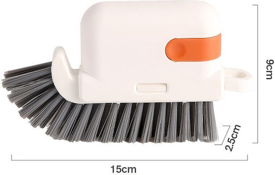 Flippy Perie De Curățare Multifuncțională 3 În 1 Pentru Bucătărie Vase Geamuri Cap Detasabil 9x15x2.5 Cm Portocaliu