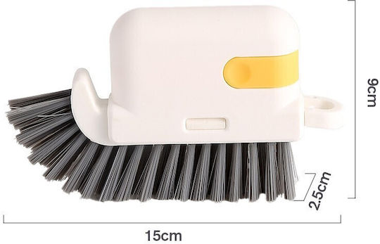 Flippy Perie De Curățare Multifuncțională 3 În 1 Pentru Bucătărie Vase Geamuri Cap Detasabil 9x15x2,5 Cm Galbenă