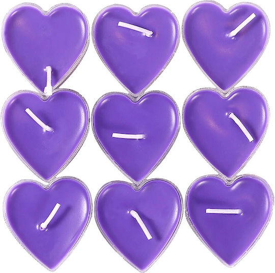 Lumânări Mici Aromatice Cu Miros De Lavandă În Culoare Violet Până La 4 Ore De Ardere 9 Bucăți