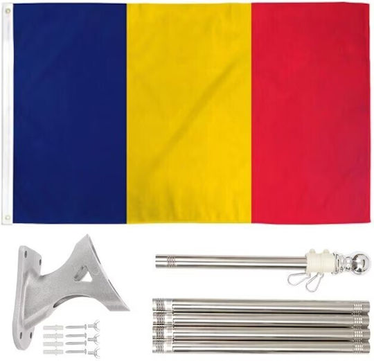 Flag of Romania Polyester with a stake 150x90cm