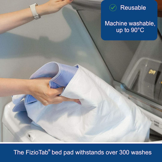 Fiziotab Pad Wings Wasserdichter Wiederverwendbarer Matratzenbezug Patienten Inkontinenz Erwachsene Kinder Waschbar 90 X 85 Cm Blau