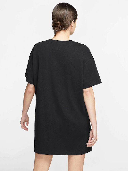Sportswear Essential Καλοκαιρινό Mini Αθλητικό Φόρεμα T-shirt Κοντομάνικο Μαύρο