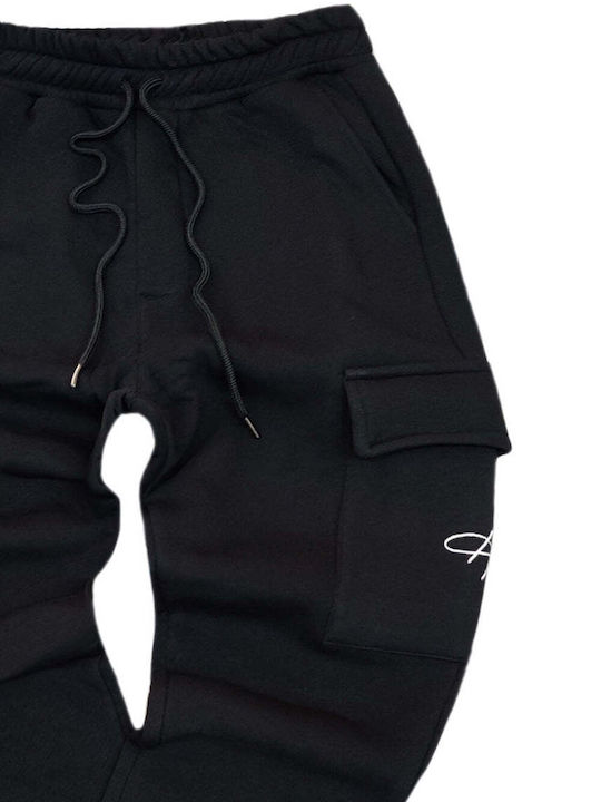 Cargo Παντελόνι Φόρμας με Λάστιχο Black