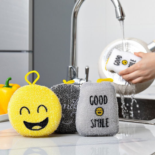 Set 4 Flippy Dish Sponges Funny Theme Model 1
