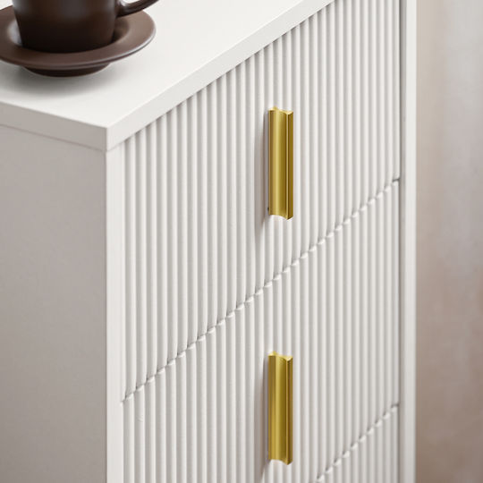 Metal White Bedside Table 40x40x63cm
