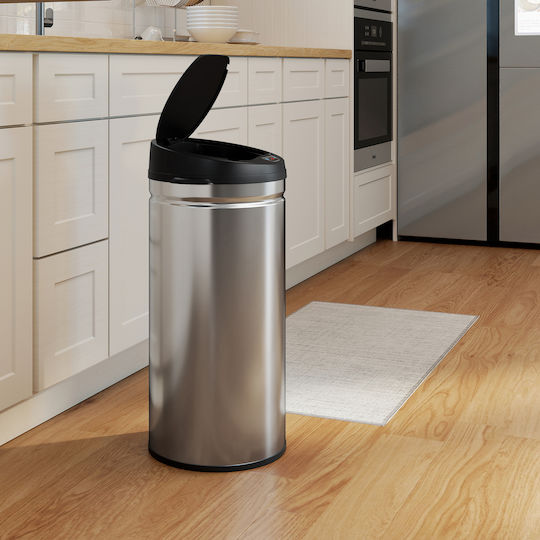 HomCom HomCom Mülleimer aus Inox mit Sensor 42l Silber