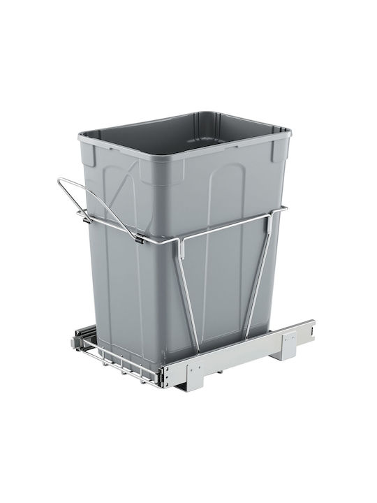 Vevor Coș De Gunoi Pentru Dulap Din Plastic Gri 40.7x28.5x48.3cm