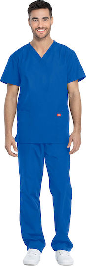 Dickies Unisex Blue Pants & Blouse Set Cotton and Polyester