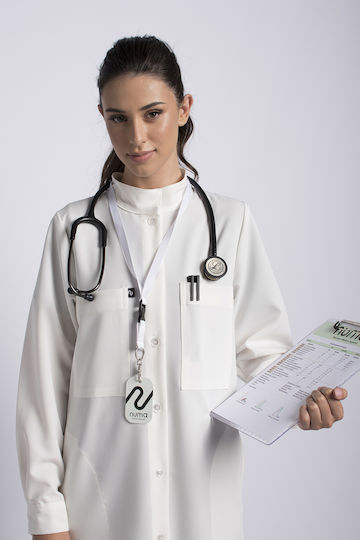 Numascrubs Women's White Medical Dressing Gown