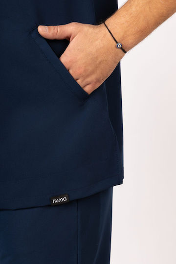 Numascrubs Men's Navy Blue Medical Blouse