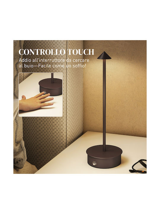 HomCom Dekorative Lampe Braun