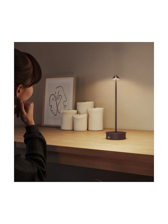 HomCom Dekorative Lampe Braun