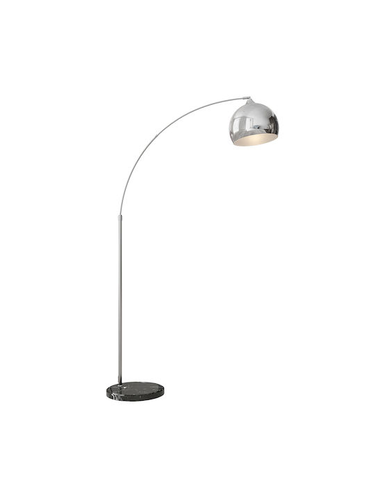HomCom Vintage Floor Lamp with Socket for Bulb E27 Silver