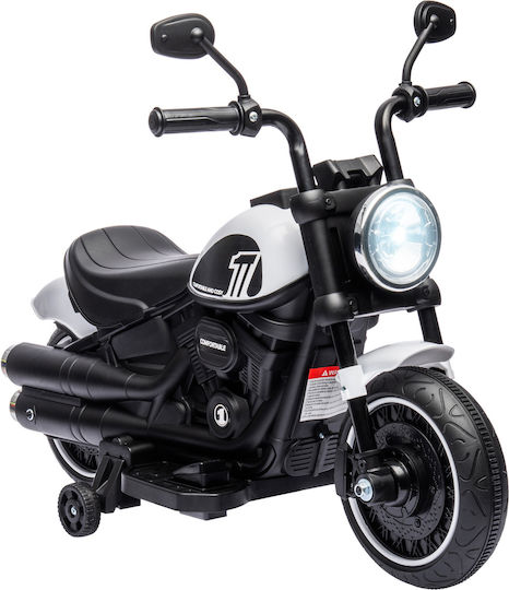 Kids Motorbike Inspired Electric 6 Volt White