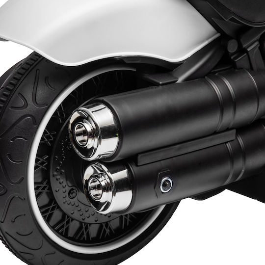 Kids Motorbike Inspired Electric 6 Volt White