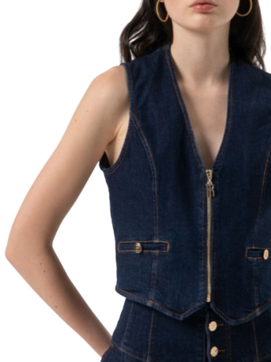 Women's Vest Denim Blue