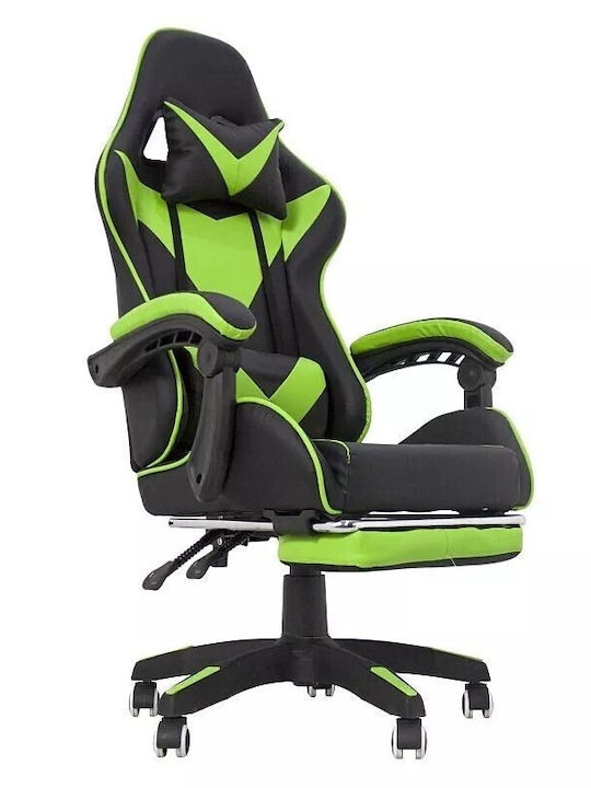 Gaming Stuhl mit Fußstütze Schwarz