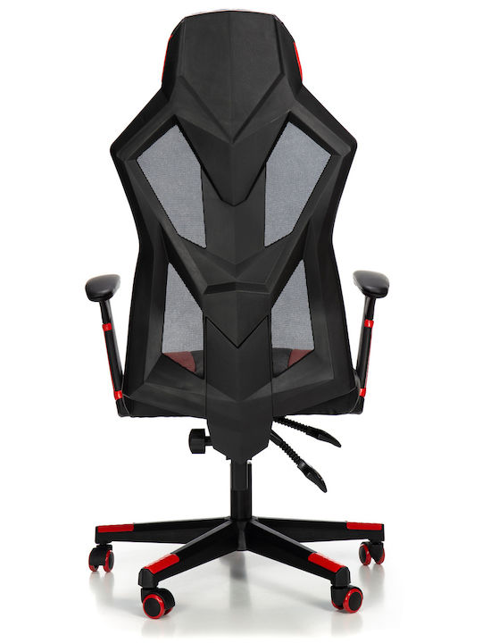 Scaun Gaming Din piele ecologică cu Brațe Reglabile Roșie