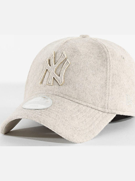 New Era Шапка New York Yankees Melton Luxe Светлобежова Дамска 60691092 New Era Шапка New York Yankees Melton Luxe Светлобежова Дамска 60691092
