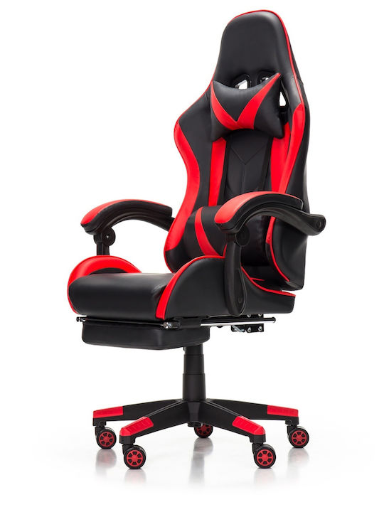 Gaming Chair with Footrest Red