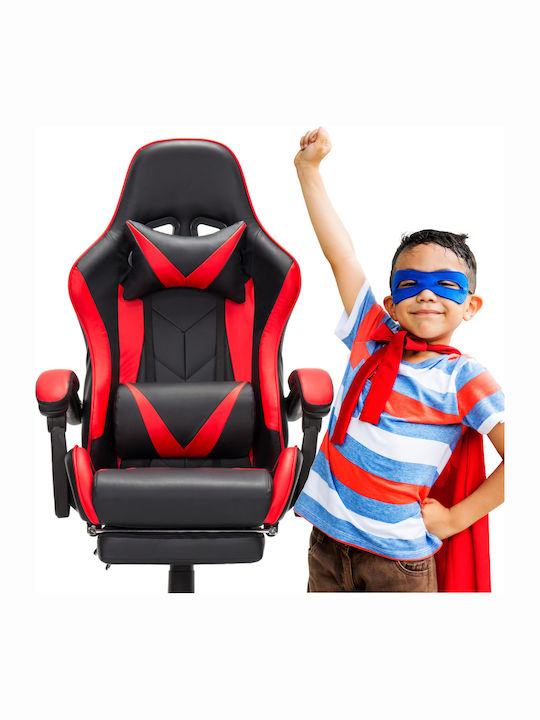 Gaming Chair with Footrest Red