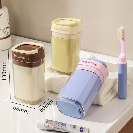 Flippy Suport Multifuncțional Pentru Pahare De Călătorie Funcții De Depozitare Pentru Articole De Igienă Dentară 13 X 6.8 X 6 Cm Roz Mov