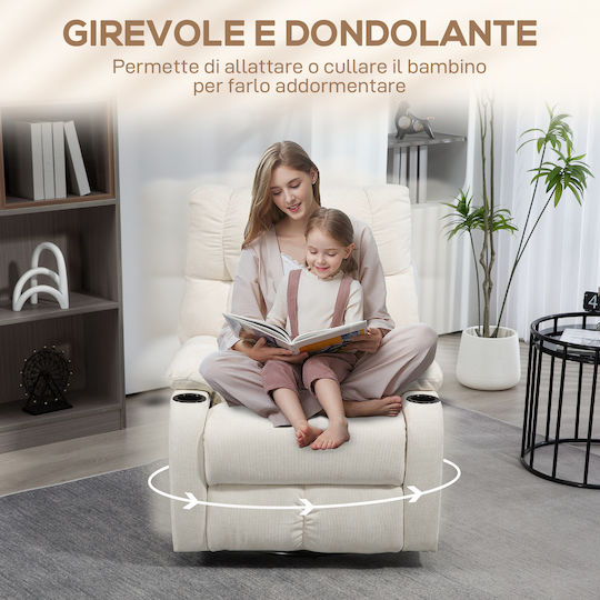 Relax με Υποπόδιο 88x96x108cm Μπεζ Relax με Υποπόδιο 88x96x108cm Μπεζ