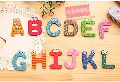 Set 26 Magnete Decorative Pentru Frigider Copii Flippy Alfabet A-z Model Figurine Amuzante Lemn Multicolor