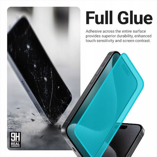 Crong 2.5D 0.33mm Tempered Glass Black for iPhone 17e / 16e / 14 / 13 / 13 Pro Mobile Screen Protectors