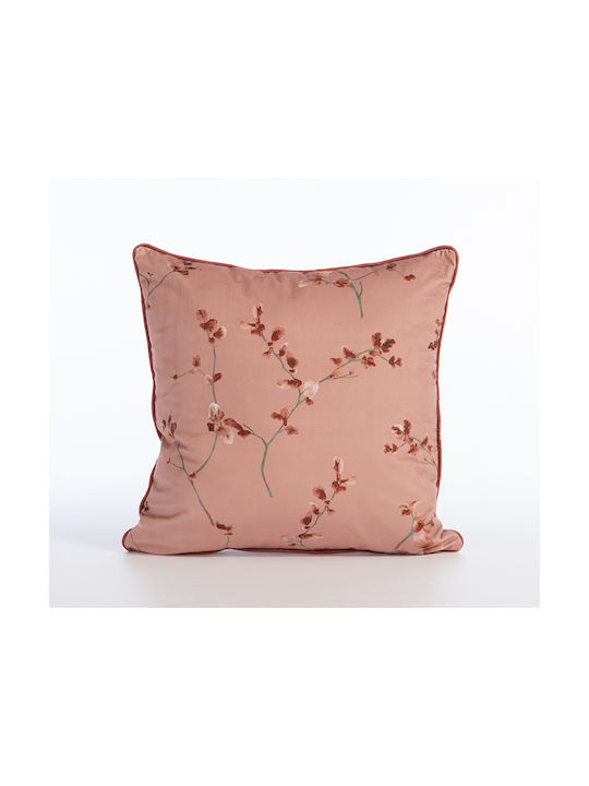 Nef-Nef Homeware Μαξιλάρι Καναπέ Vania από Βελούδο Rose 45x45εκ.
