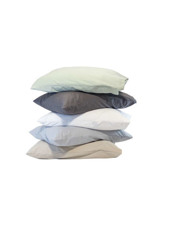 Espree Solid Pillowcase Set Light Grey 52x72cm.