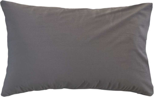 Espree Solid Σετ Μαξιλαροθήκες Dark Grey 52x72εκ.