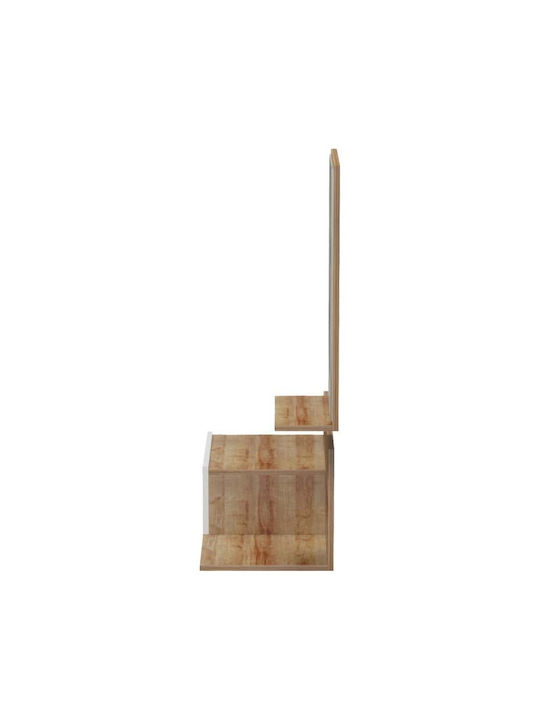 Miranda Entry Furniture with Mirror & Shoe Rack White-oak 60x30x89.5cm