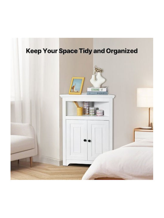 Entry Furniture with Wardrobe White 32x84x64cm