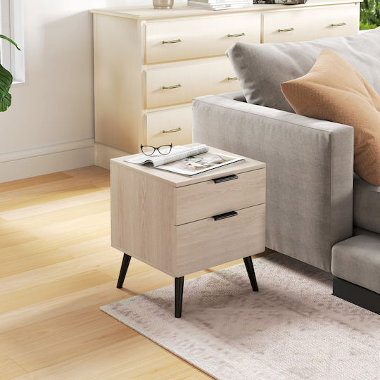 Bedside Tables Wooden Brown 2 Pieces 40x40x50cm
