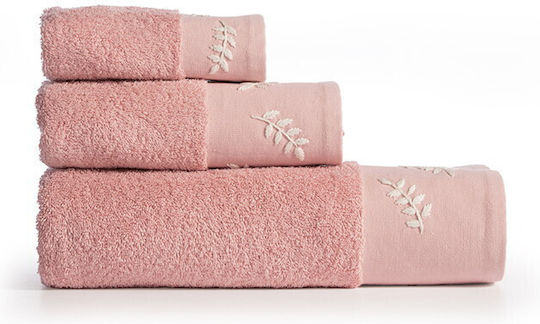 Nef-Nef Homeware Комплект Хавлиени Кърпи 3 Бр Amaranda Розови Тегло 500гр/м²
