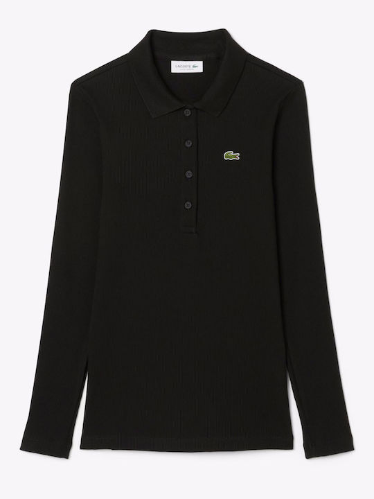 Γυναικεία Polo Μπλούζα Μακρυμάνικη Black