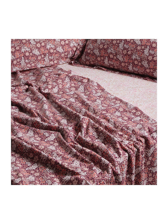 Das Home Duvet Cover Set Single with Pillowcase 160x240 Casual 5433 Bordeaux, Nude