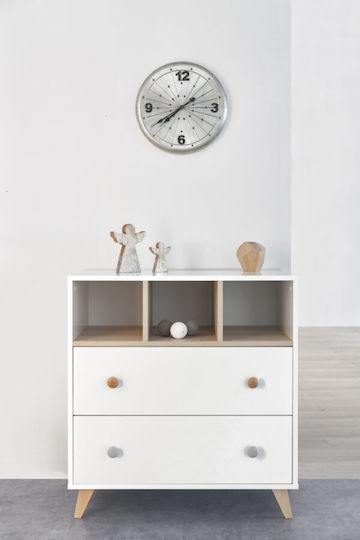 Colette Baby Dresser with 2 Drawers White 86x48x92cm