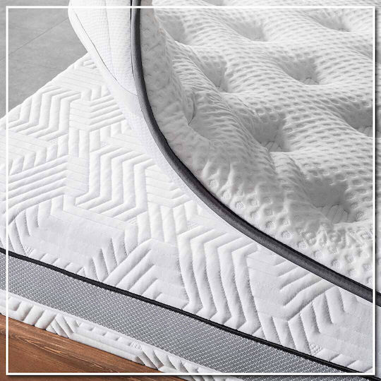Mattress Topper Aloe Vera Hard 7 cm Quilted Cover 90x190 2etopaloeh7-90190