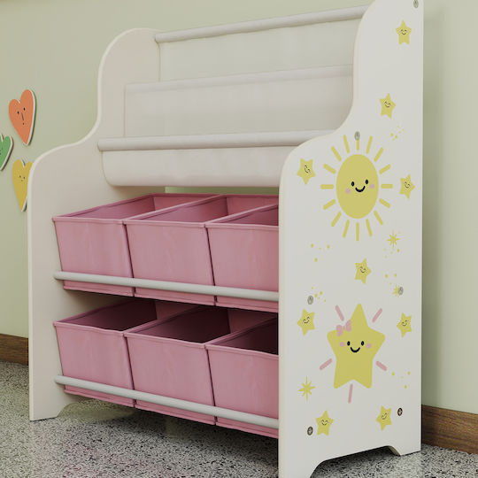 Aiyaplay Toy Storage System made of Wood Pink 63x30x71cm 1pcs