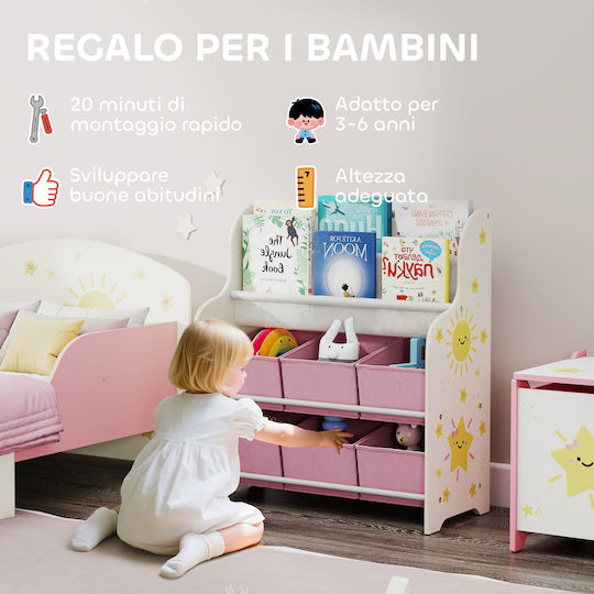 Aiyaplay Toy Storage System made of Wood Pink 63x30x71cm 1pcs