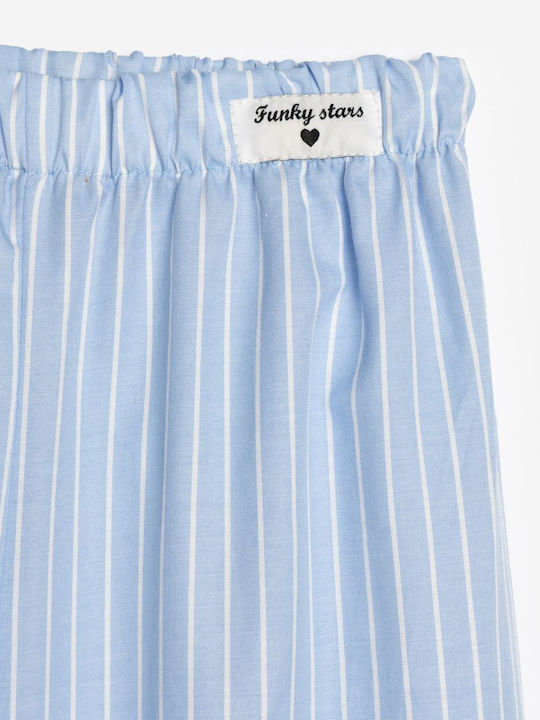 Kids' Fabric Palazzo Pants Light Blue