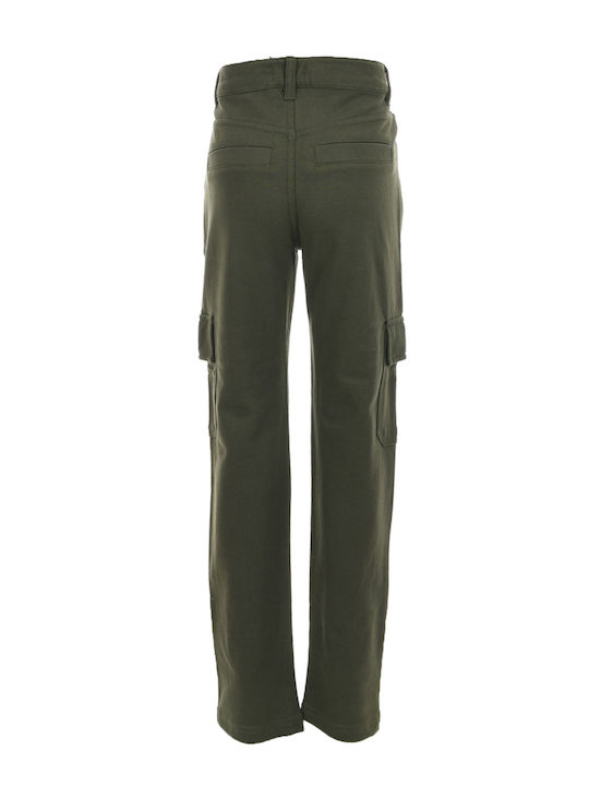 Pantaloni Cargo din Material Textil pentru Copii HAKI