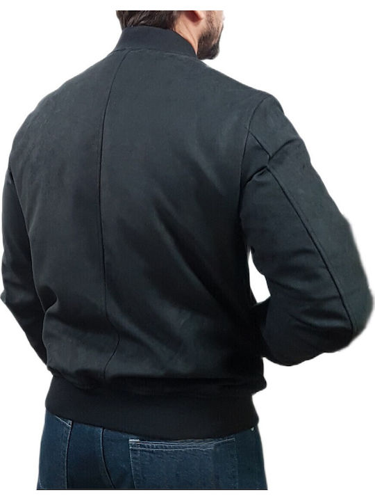 Geacă Din Piele Sintetică Biker Neagră