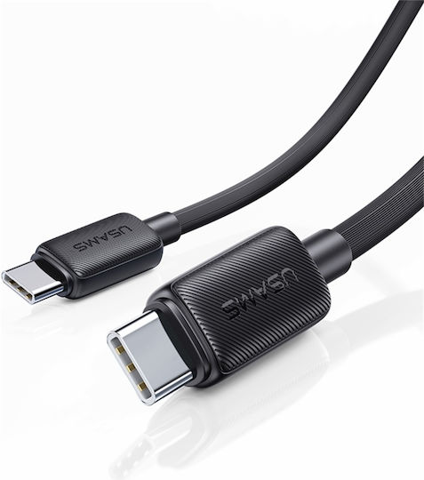 Usams Series USB 2.0 Cable USB-C male - USB-C 60W PD Λευκό 2m SJ696USB02