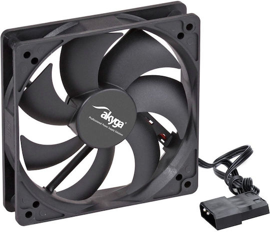 Akyga AW-12A Case Fan 120mm (1000rpm / 38.84cfm) Χωρίς Led Φωτισμό και Σύνδεση 4-Pin Molex